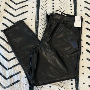 NWT Abercrombie Skinny High Rise Curve Love Vegan Leather Pants, Size 32/14